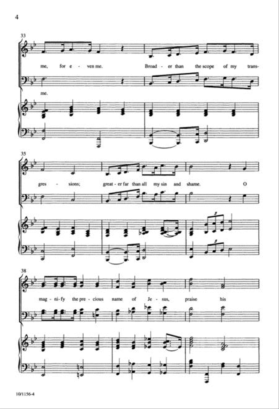 Wonderful Grace of Jesus Divisi scores gallery preview page 4