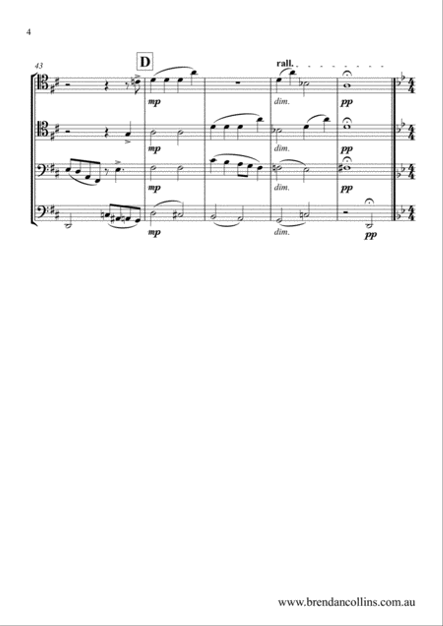 Two Motets for Four Trombones Trombone Quartet scores gallery preview page 4