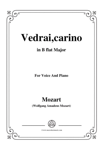 Mozart-Vedrai,carino,in B flat Major,for Voice and Piano image number null