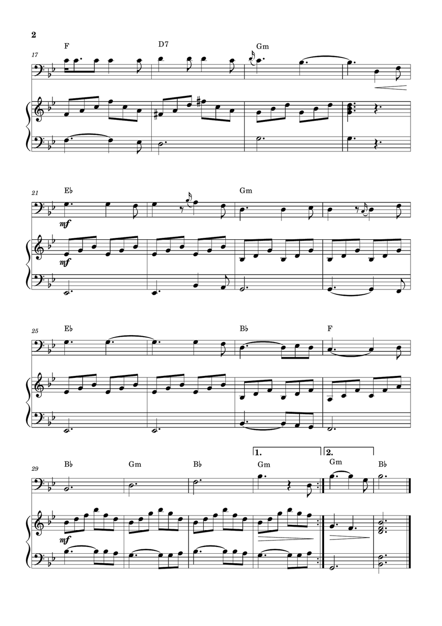 Hallelujah Piano scores gallery preview page 2