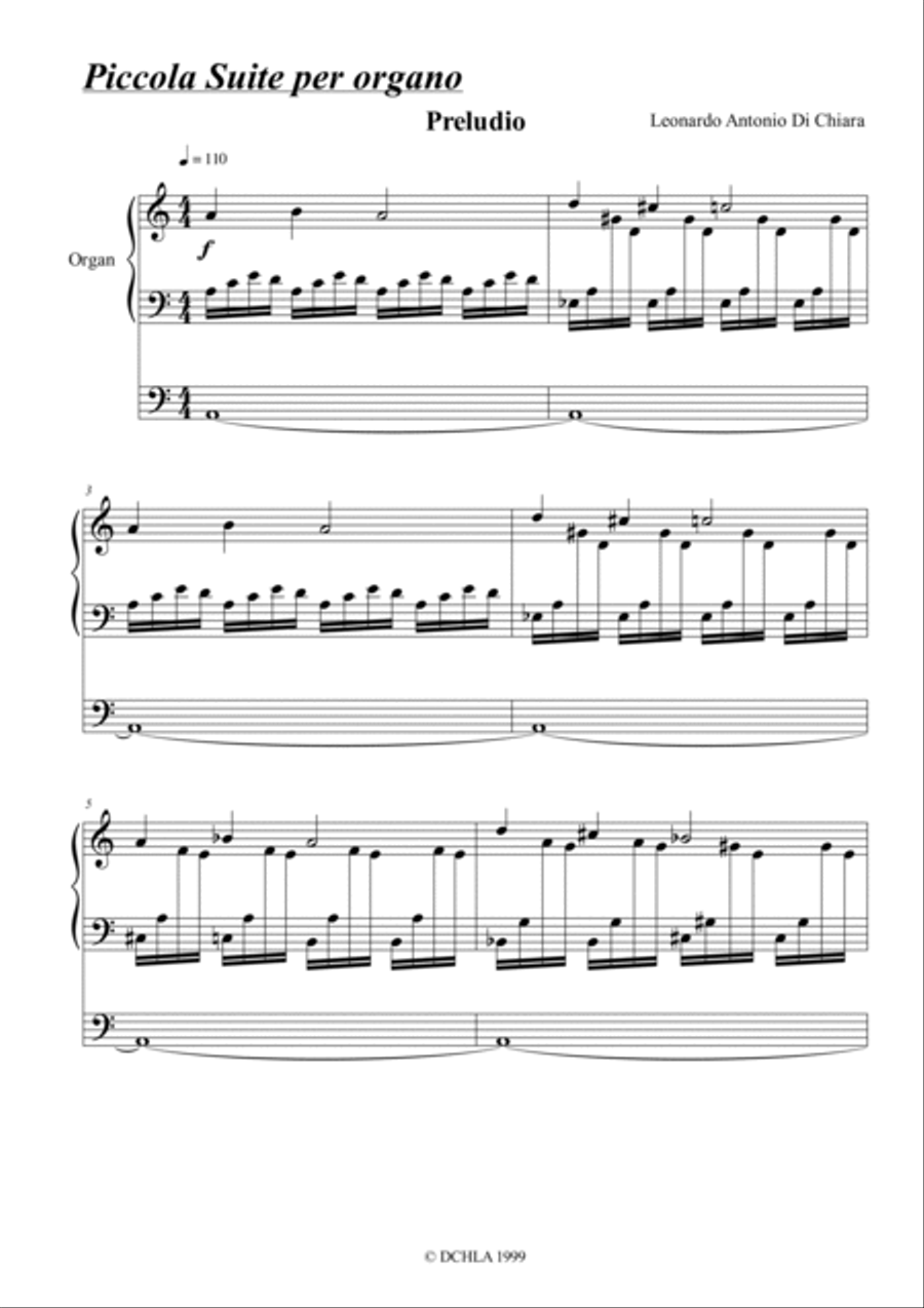 Piccola Suite per organo Organ Solo scores gallery preview page 6