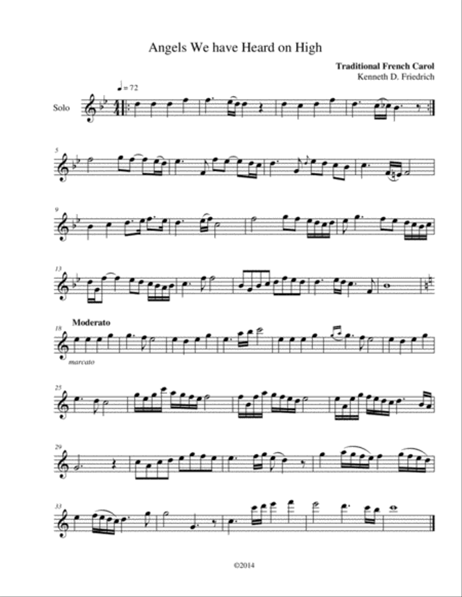 60 Christmas Hymns for the Solo Performer Baritone Saxophone scores gallery preview page 5