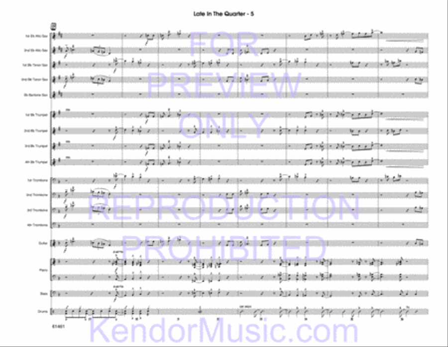 Late In The Quarter Late In The Quarter Jazz Ensemble scores gallery preview page 7