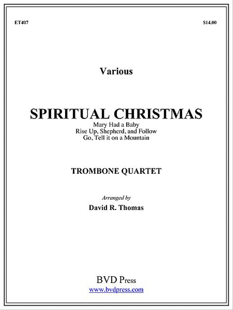 Spiritual Christmas Spiritual Christmas Trombone Quartet scores gallery preview page 1