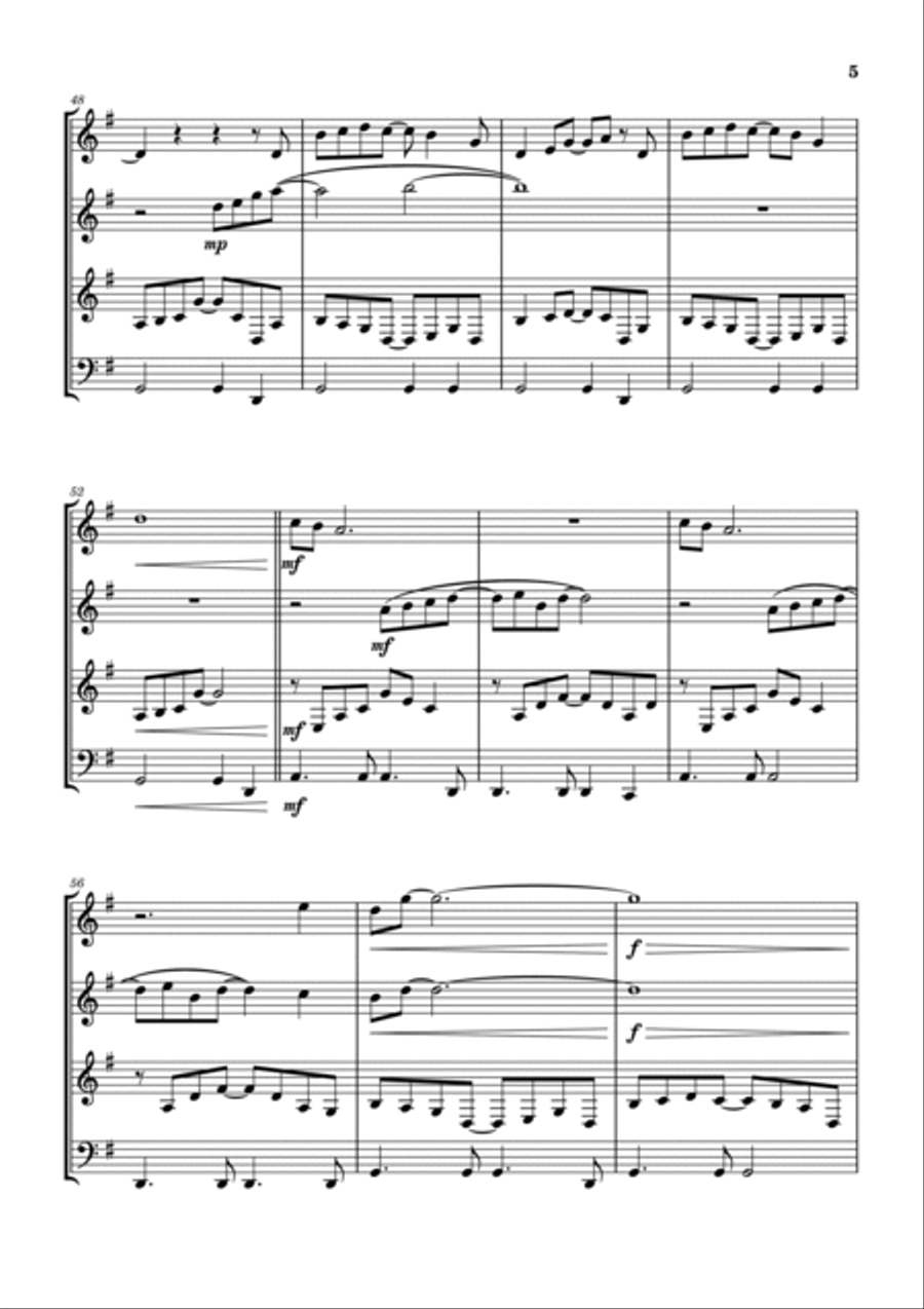 Fly Away Woodwind Quartet scores gallery preview page 6