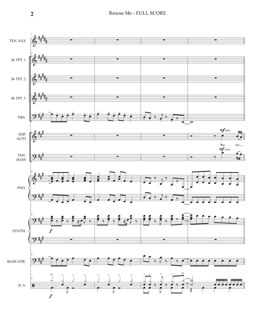 Rescue Me Large Ensemble scores gallery preview page 5