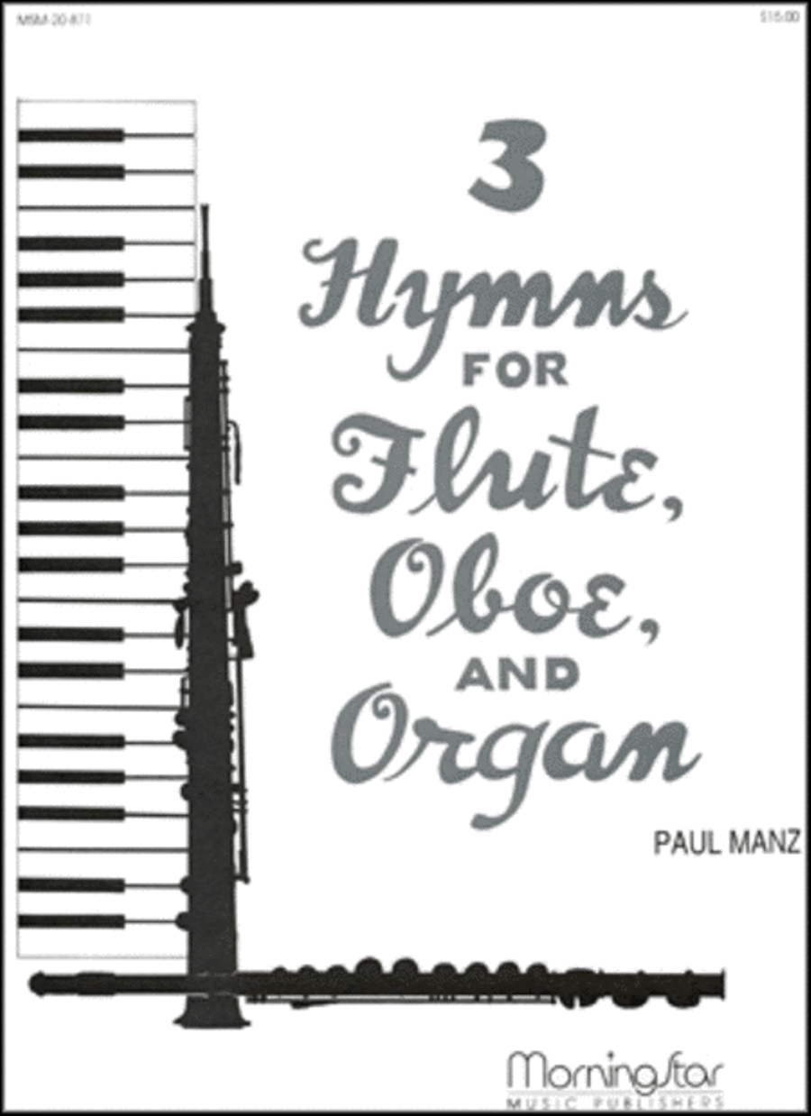 Three Hymns for Flute, Oboe and Organ Flute scores gallery preview page 1