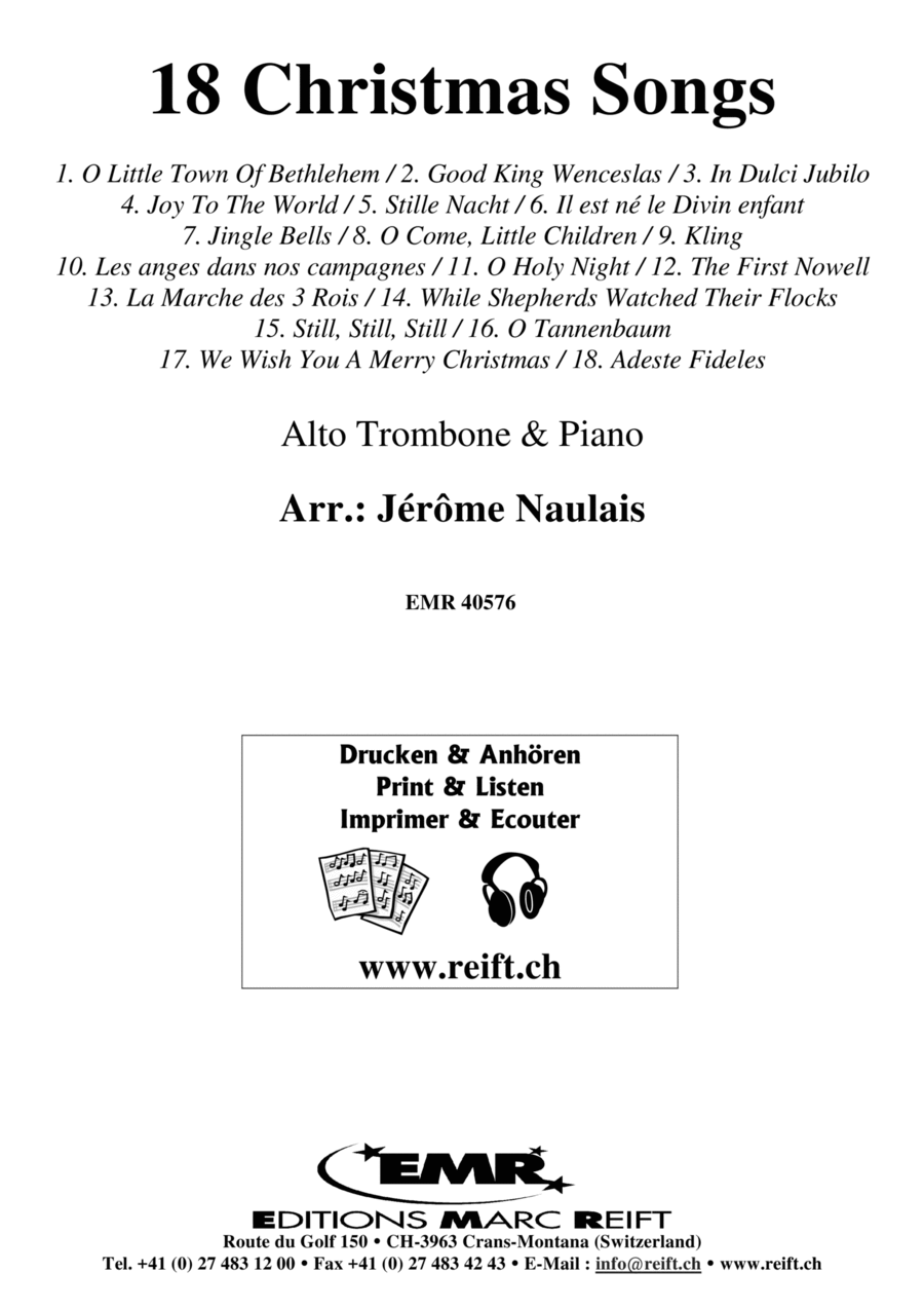 18 Christmas Songs Piano Accompaniment scores gallery preview page 1
