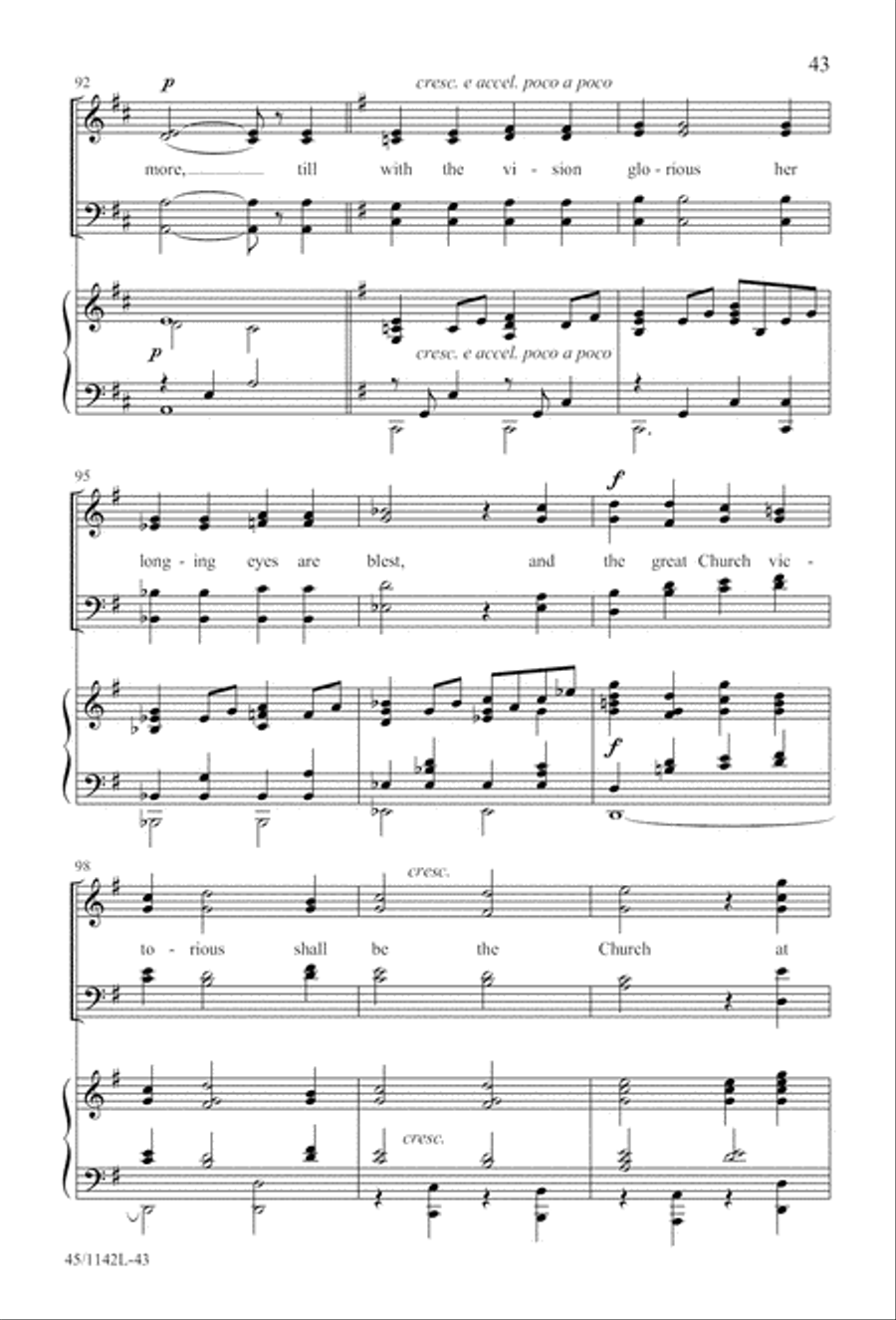 The Church's One Foundation 4-Part scores gallery preview page 45