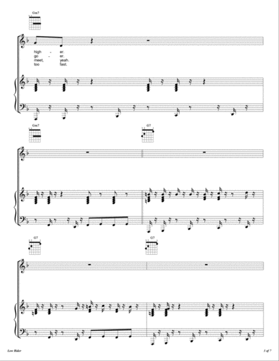 Low Rider Voice scores gallery preview page 4