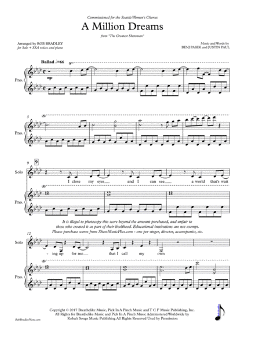 A Million Dreams A Million Dreams SSA scores gallery preview page 2