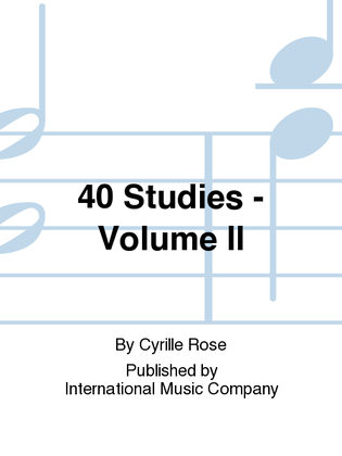 Book cover for 40 Studies: Volume II