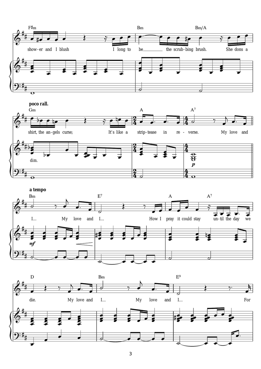 My Love And I Piano, Vocal scores gallery preview page 3