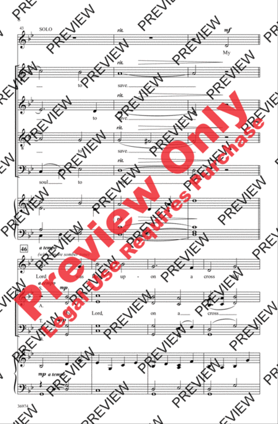 He's Gonna Rise, My Soul to Save! 4-Part scores gallery preview page 8