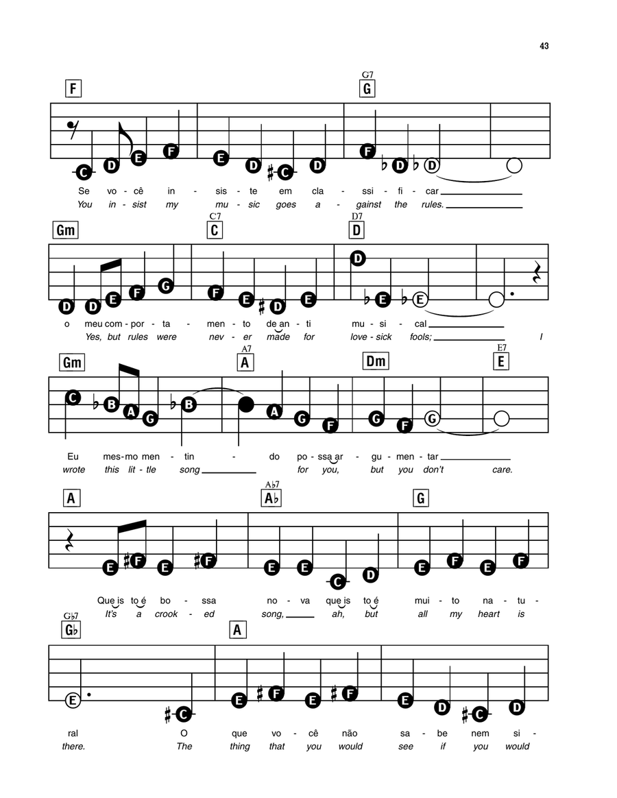Desafinado (Off Key) Electronic Keyboard scores gallery preview page 2