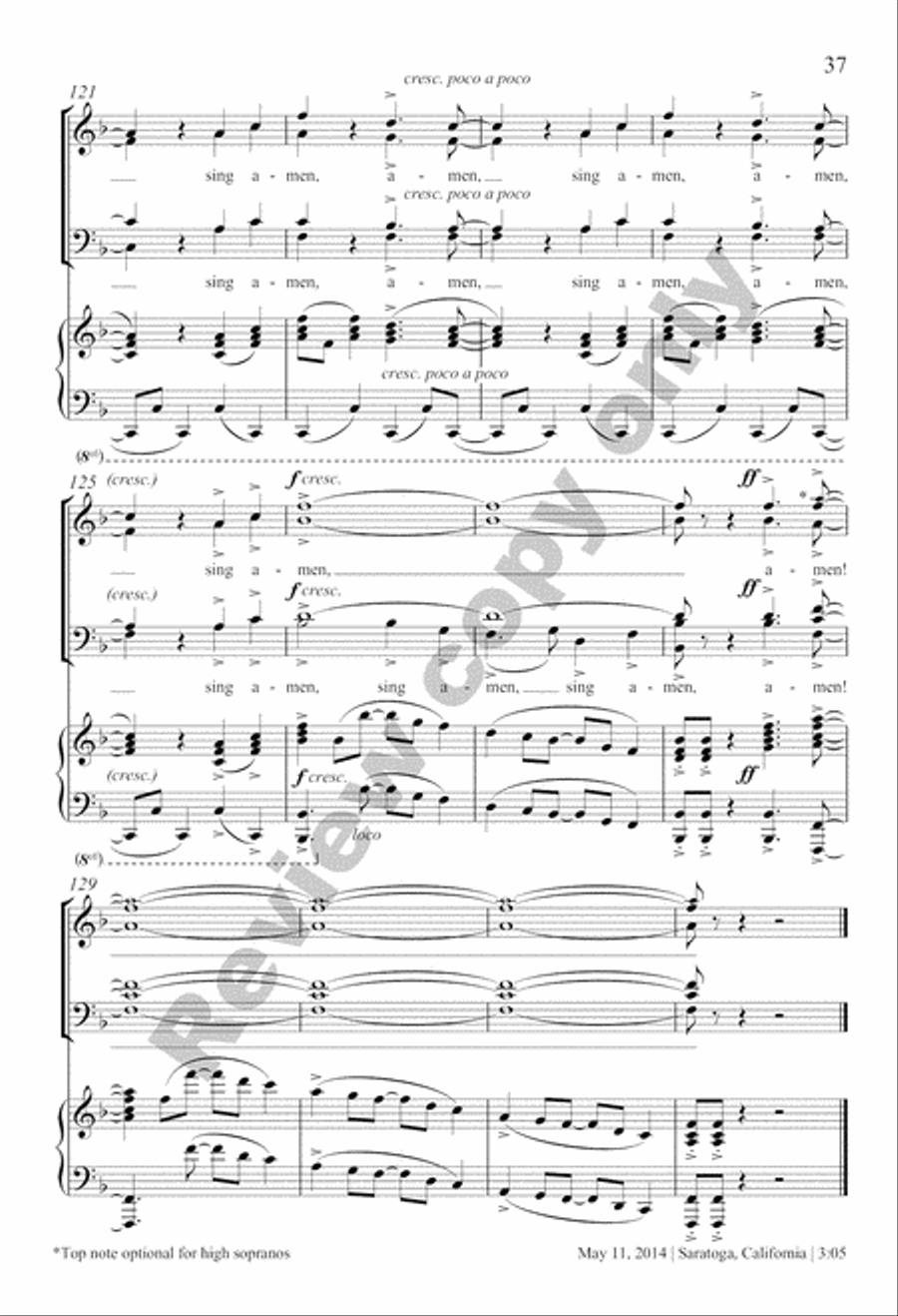 Three Gospel Choruses Three Gospel Choruses Divisi scores gallery preview page 56