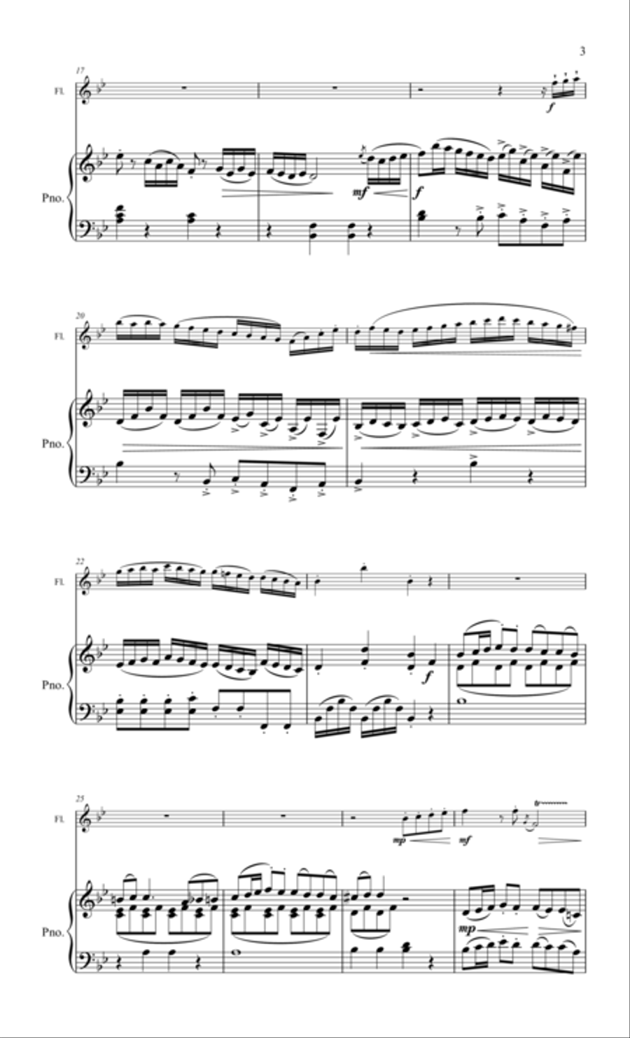 Beethoven Sonata for flute & piano Beethoven Sonata for flute & piano Flute Solo scores gallery preview page 3