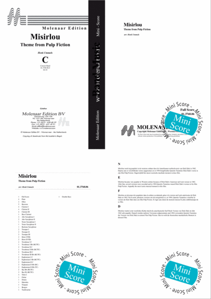 Misirlou Concert Band scores gallery preview page 2
