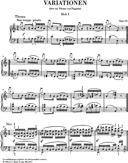 Paganini-Variations Op. 35