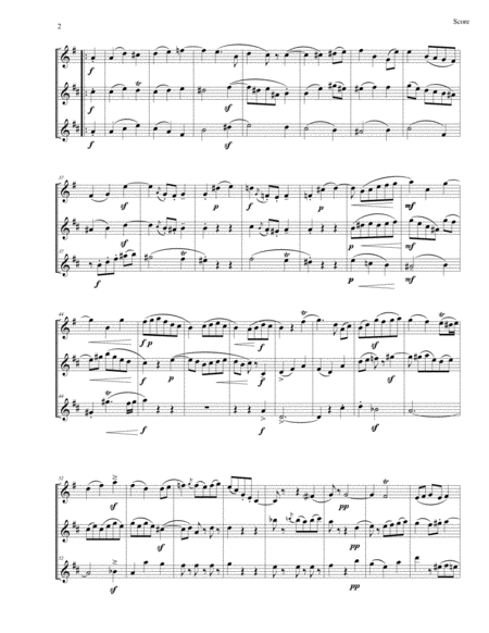 Minuet for Saxophone Trio (SAB), arranged from original for Basset Horns