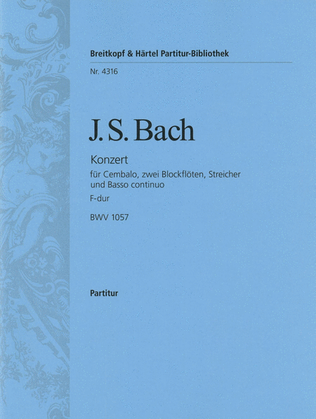 Book cover for Harpsichord Concerto in F major BWV 1057