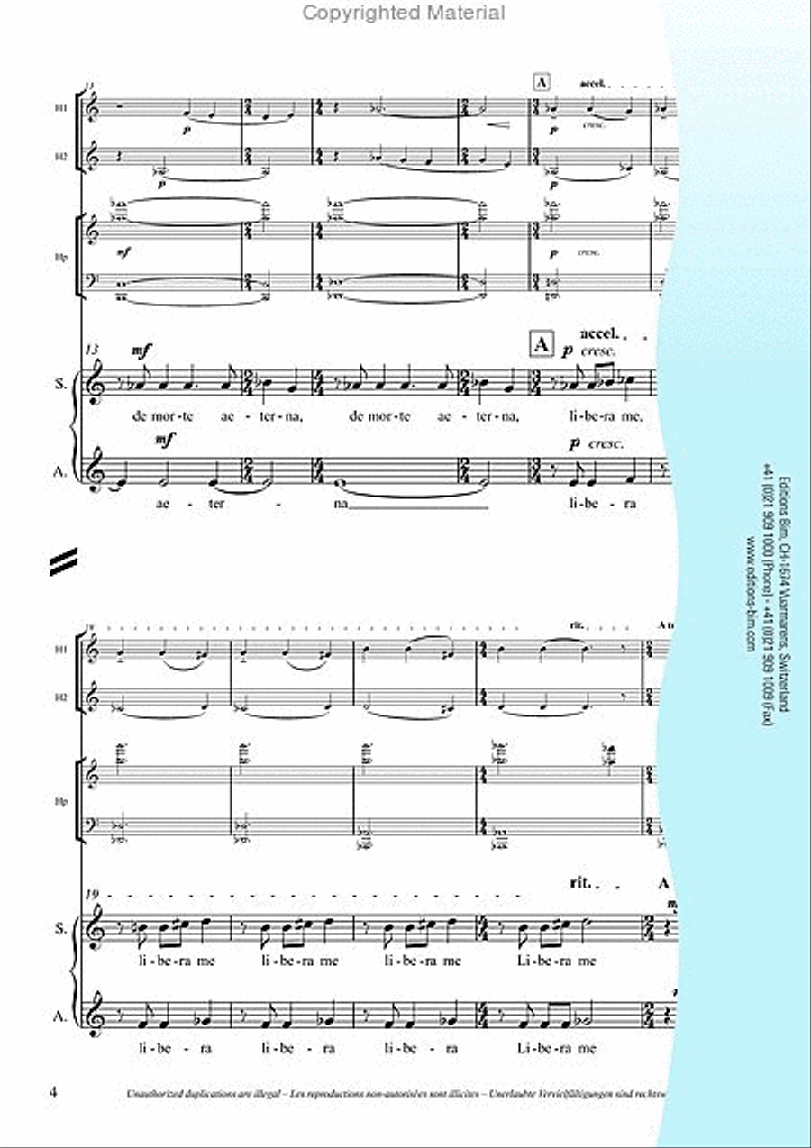 Libera me Choir scores gallery preview page 3