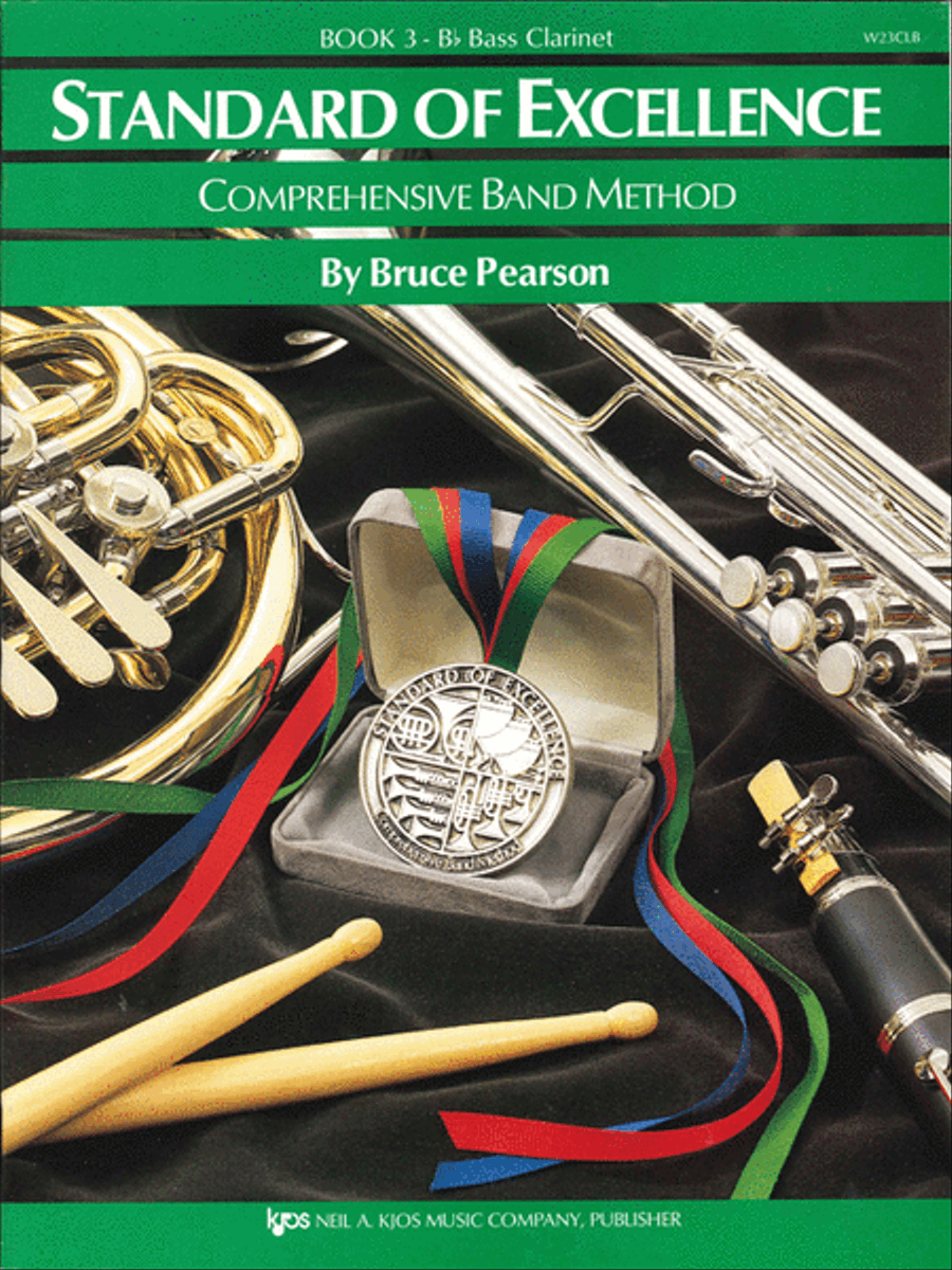 Book cover for Standard of Excellence Book 3, Bass Clarinet