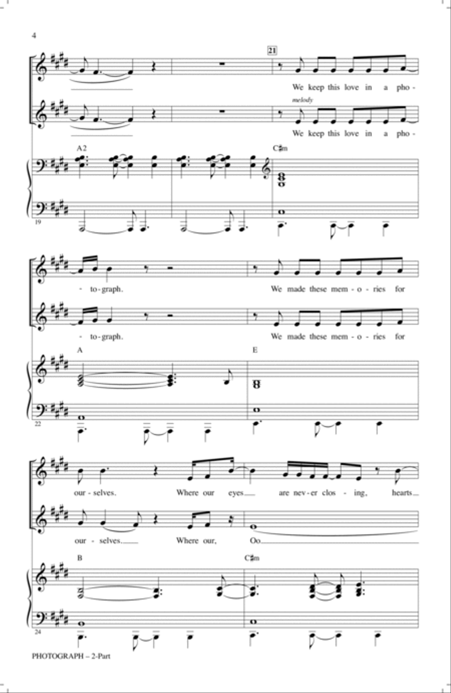 Photograph (arr. Mark Brymer) 2-Part scores gallery preview page 3