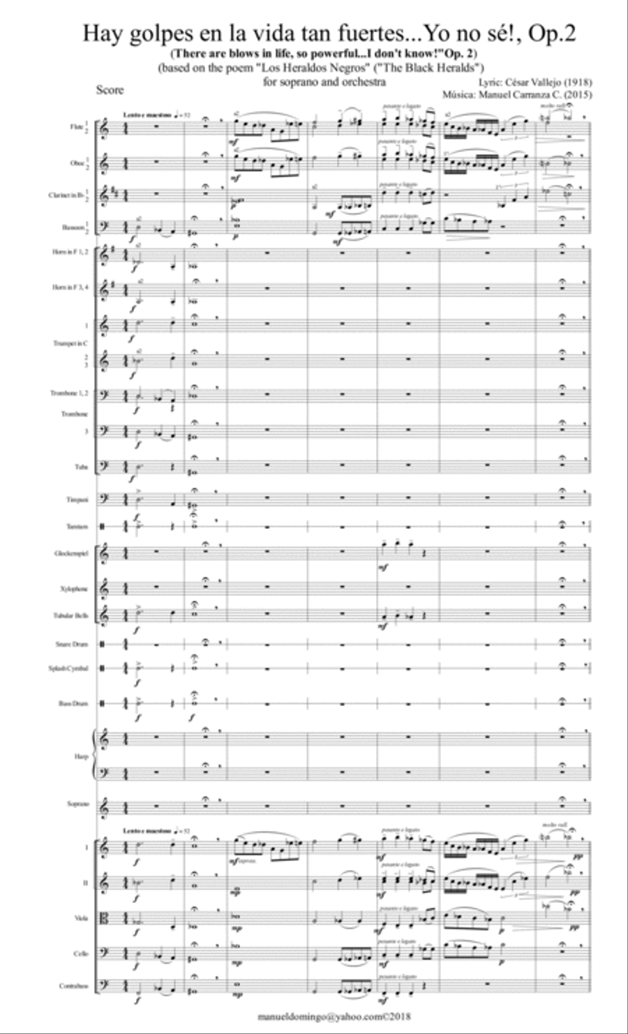 There are Blows in Life, So Powerful...I Don't Know Op. 2b (Orchestral version) Full Orchestra scores gallery preview page 2