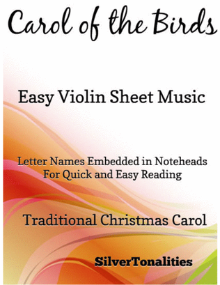 Book cover for Carol of the Birds Easy Violin Sheet Music