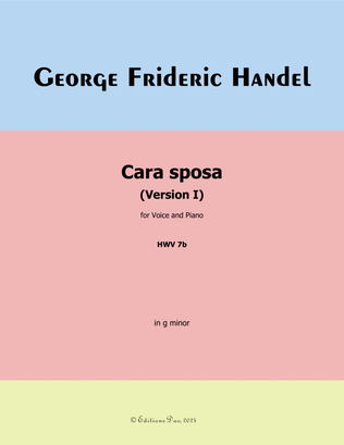 Book cover for Cara sposa(Version I),by Handel,in g minor