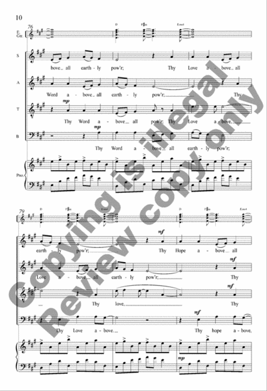 A Mighty Fortress Is Our God (SATB/Guitar/Piano Score) image number null