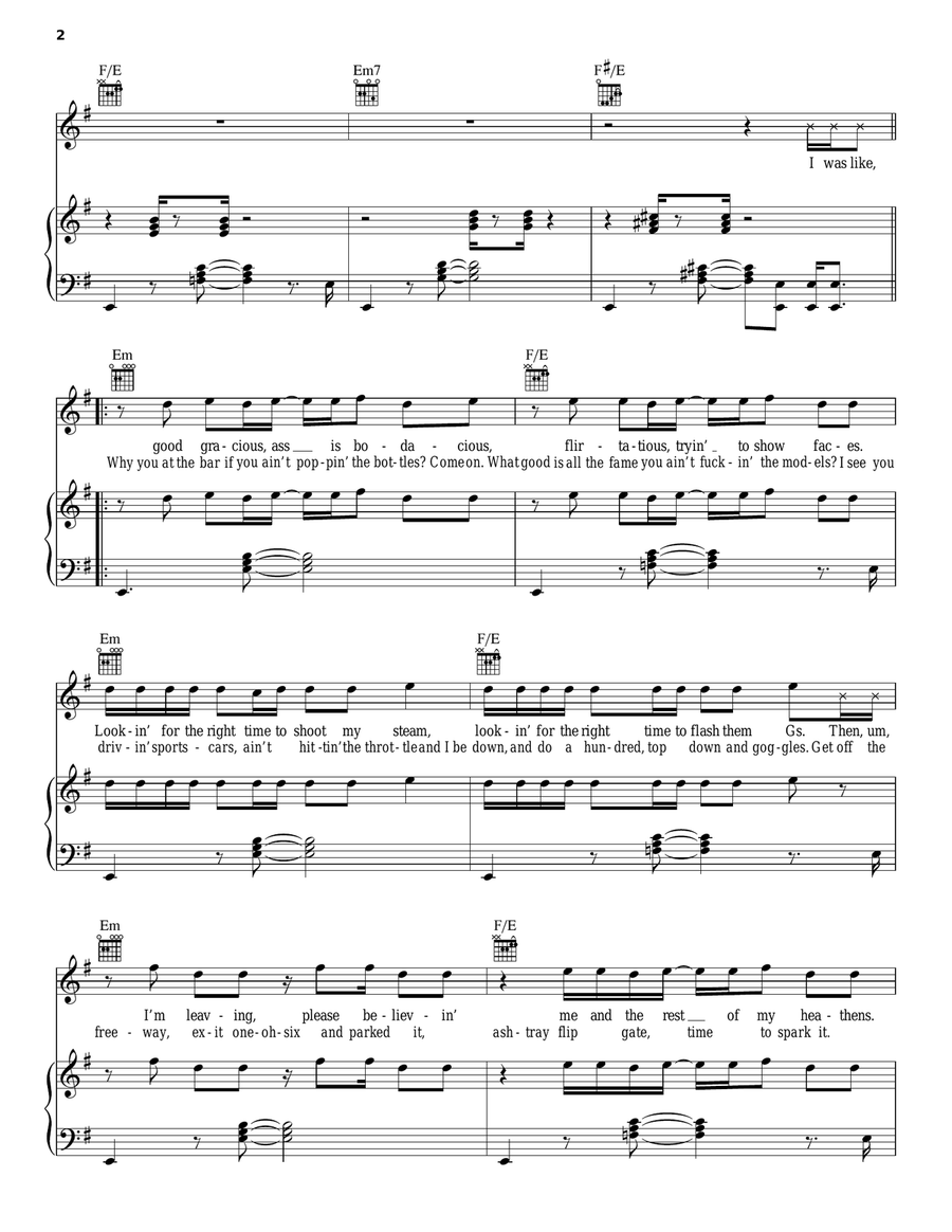 Hot In Herre Hot In Herre Acoustic Guitar scores gallery preview page 2