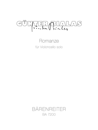 Book cover for Romanze for Solo Violoncello