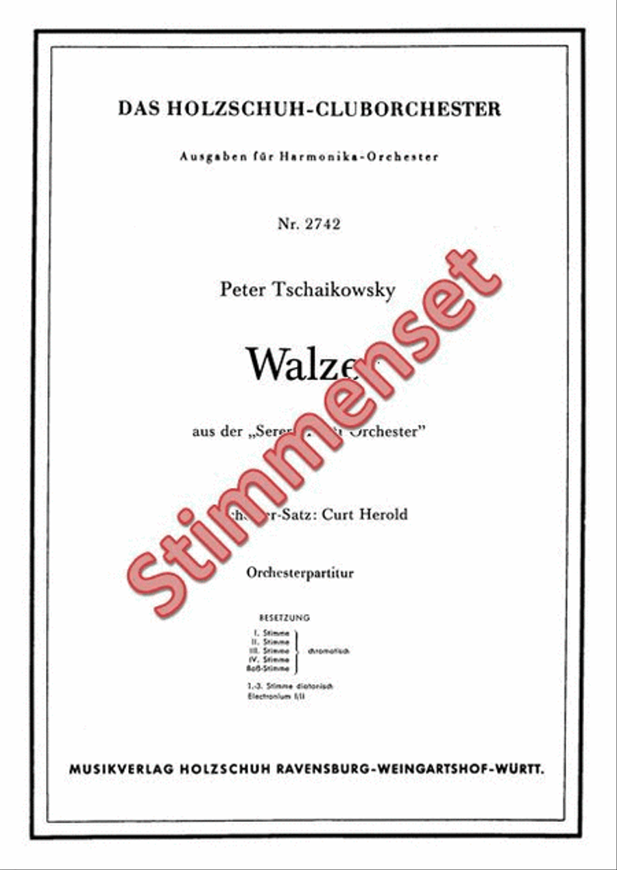 Walzer Walzer Accordion Orchestra scores gallery preview page 1