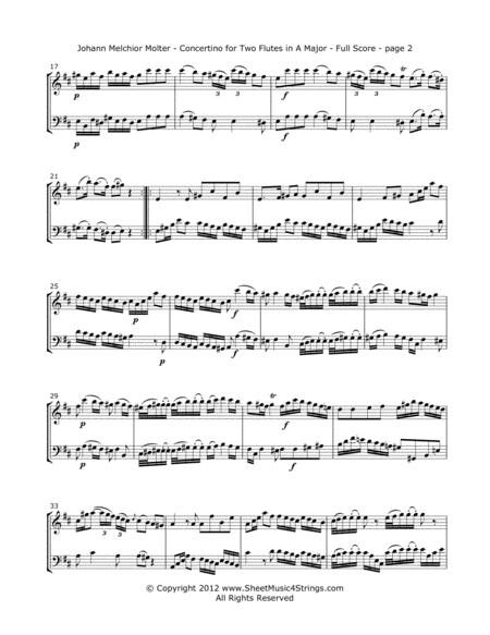 Molter, J. - Concertino (Mvt. 1) for Violin and Cello image number null