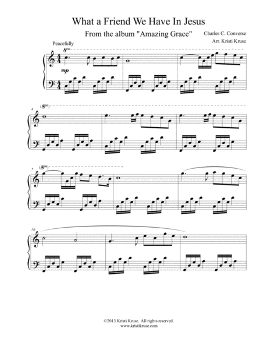 What A Friend We Have In Jesus Piano Solo Piano Solo scores gallery preview page 2