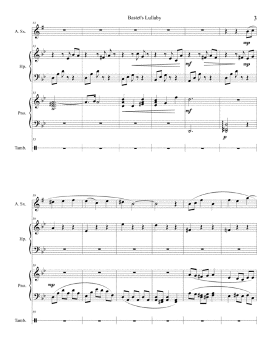 Bastet's Lullaby School and Community scores gallery preview page 4