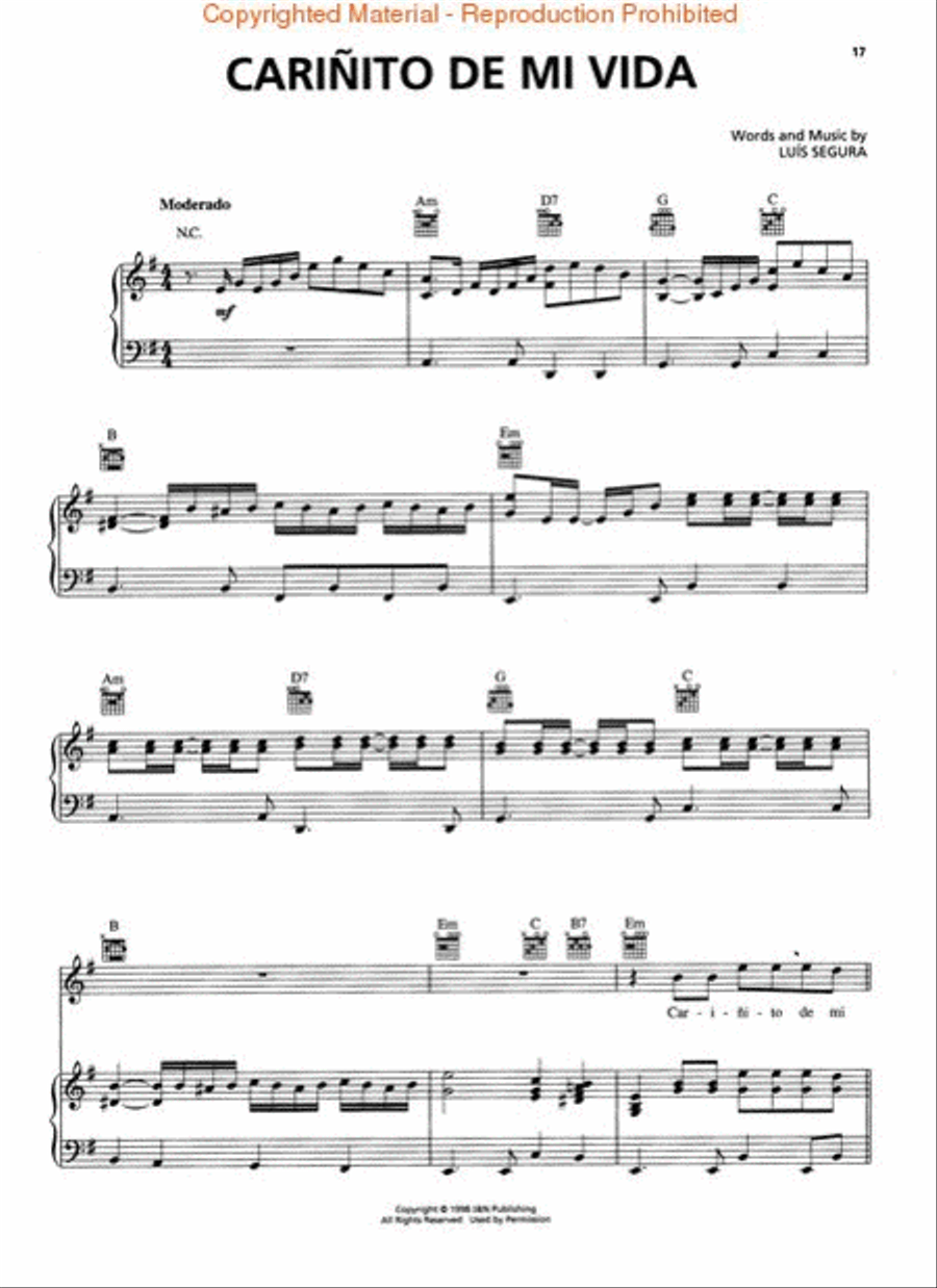 !Pura Bachata! Piano, Vocal, Guitar scores gallery preview page 4