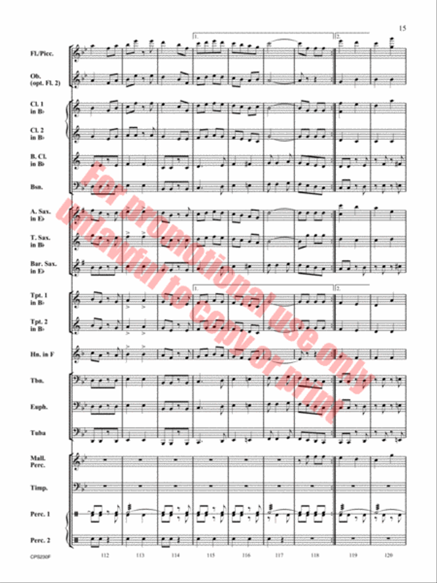 Bay Shore Park Concert Band scores gallery preview page 16