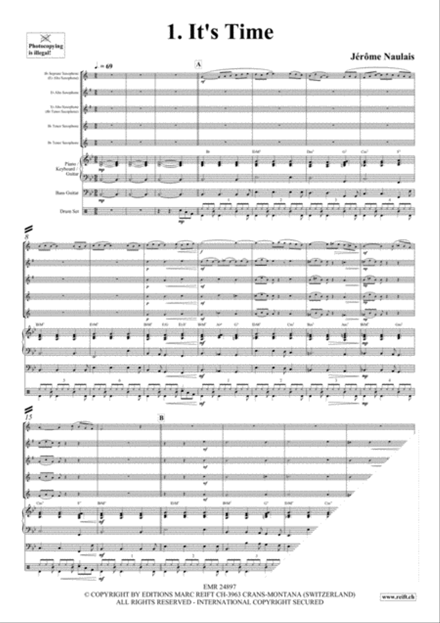 Play With Your Band Volume 3 Saxophone Quintet scores gallery preview page 4