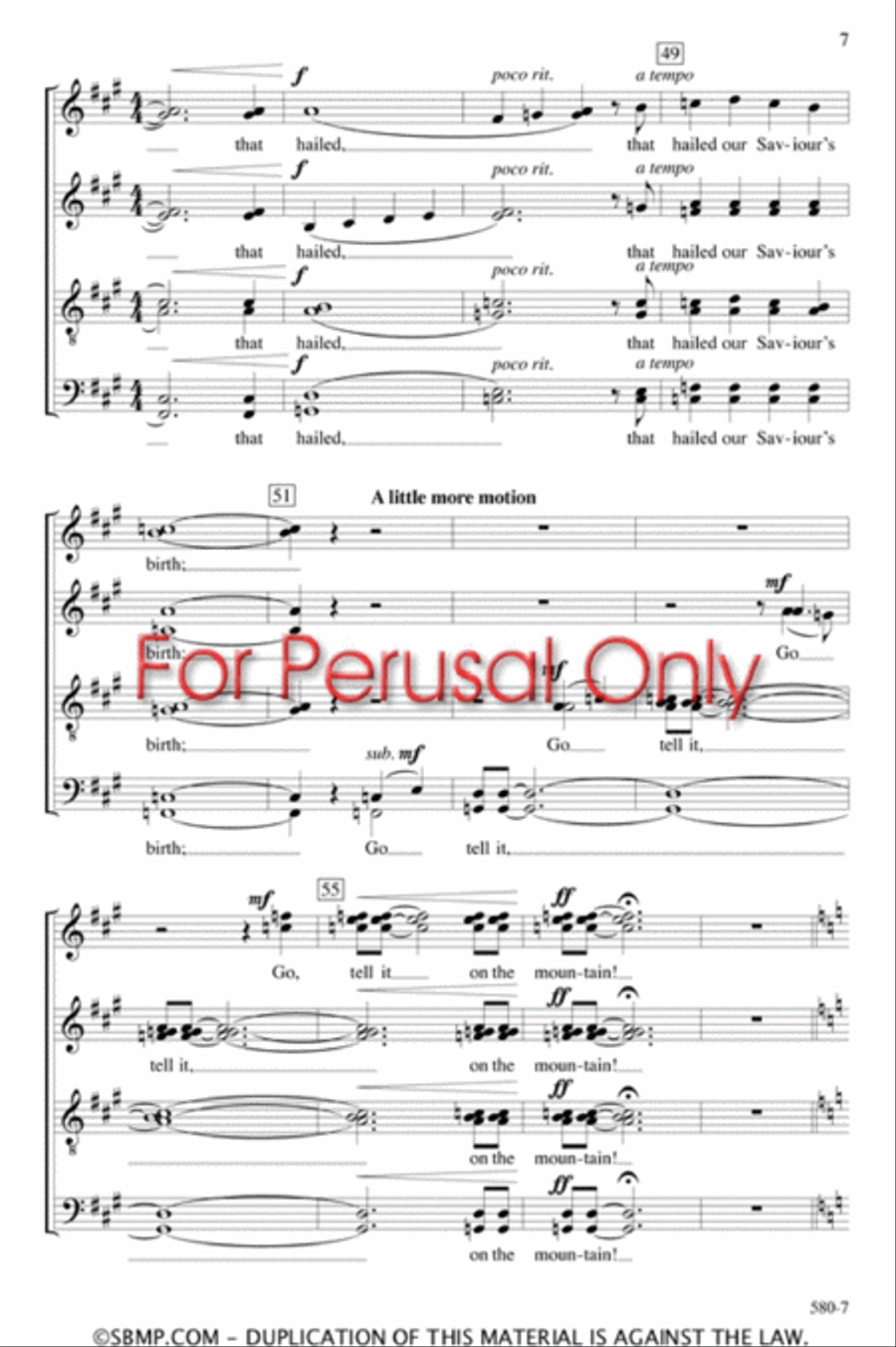 Go, Tell It on the Mountain - SATB divisi Octavo Divisi scores gallery preview page 6