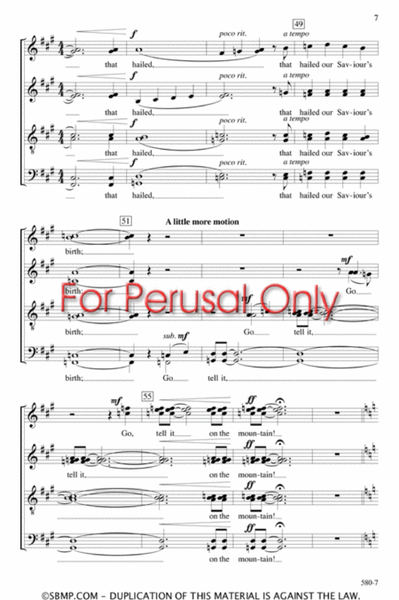 Go, Tell It on the Mountain - SATB divisi Octavo image number null