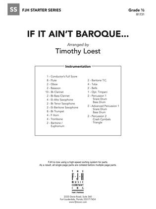 If It Ain't Baroque...: Score