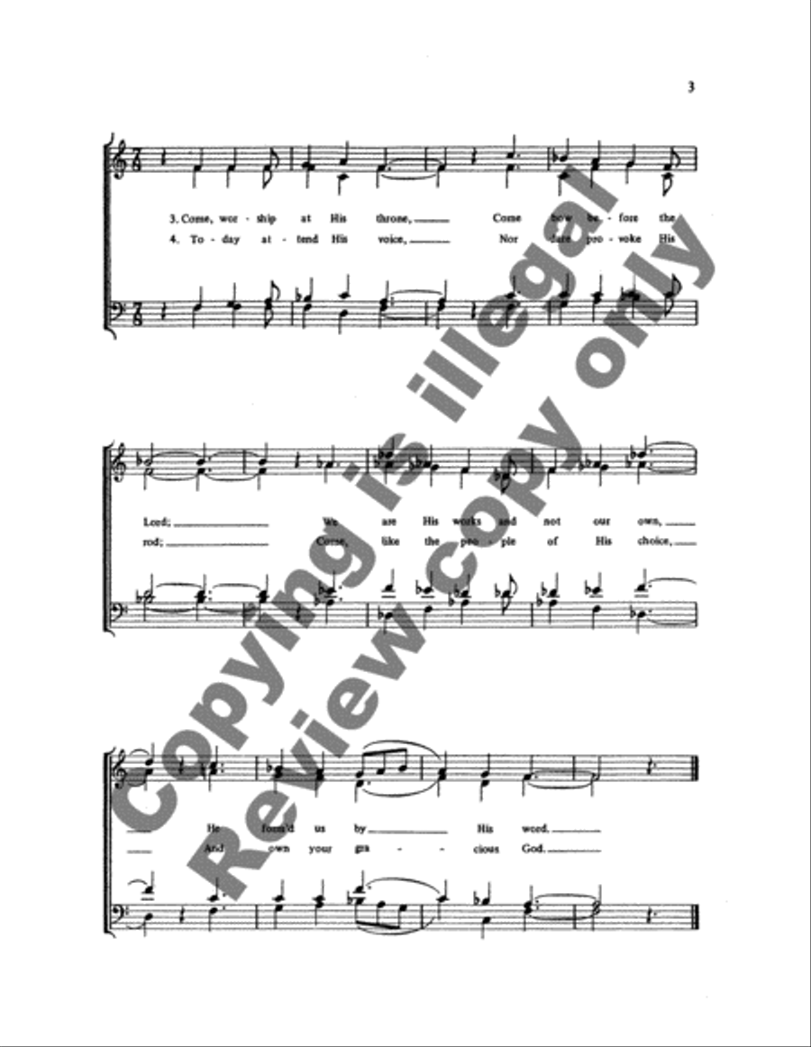 Six Hymns to Doctor Watts 4-Part scores gallery preview page 4