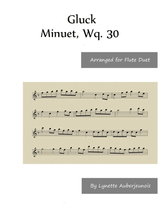 Minuet, Wq. 30 - Flute Duet