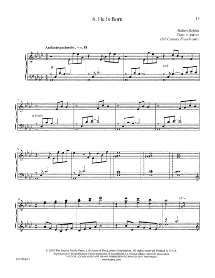 Glad Tidings of Great Joy - Harp Part Choir scores gallery preview page 17