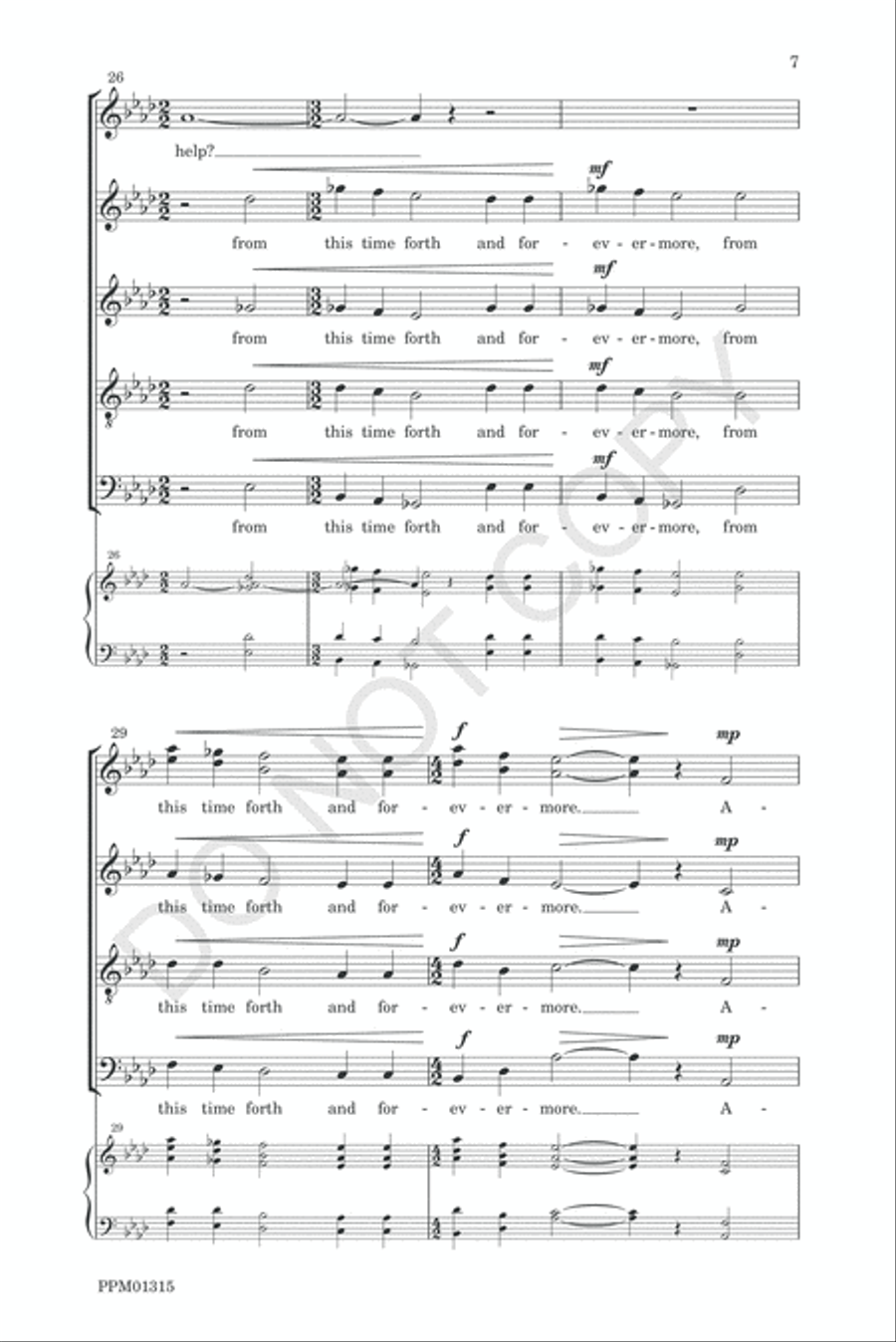 I Lift Up My Eyes to the Mountain SSAATTBB scores gallery preview page 10