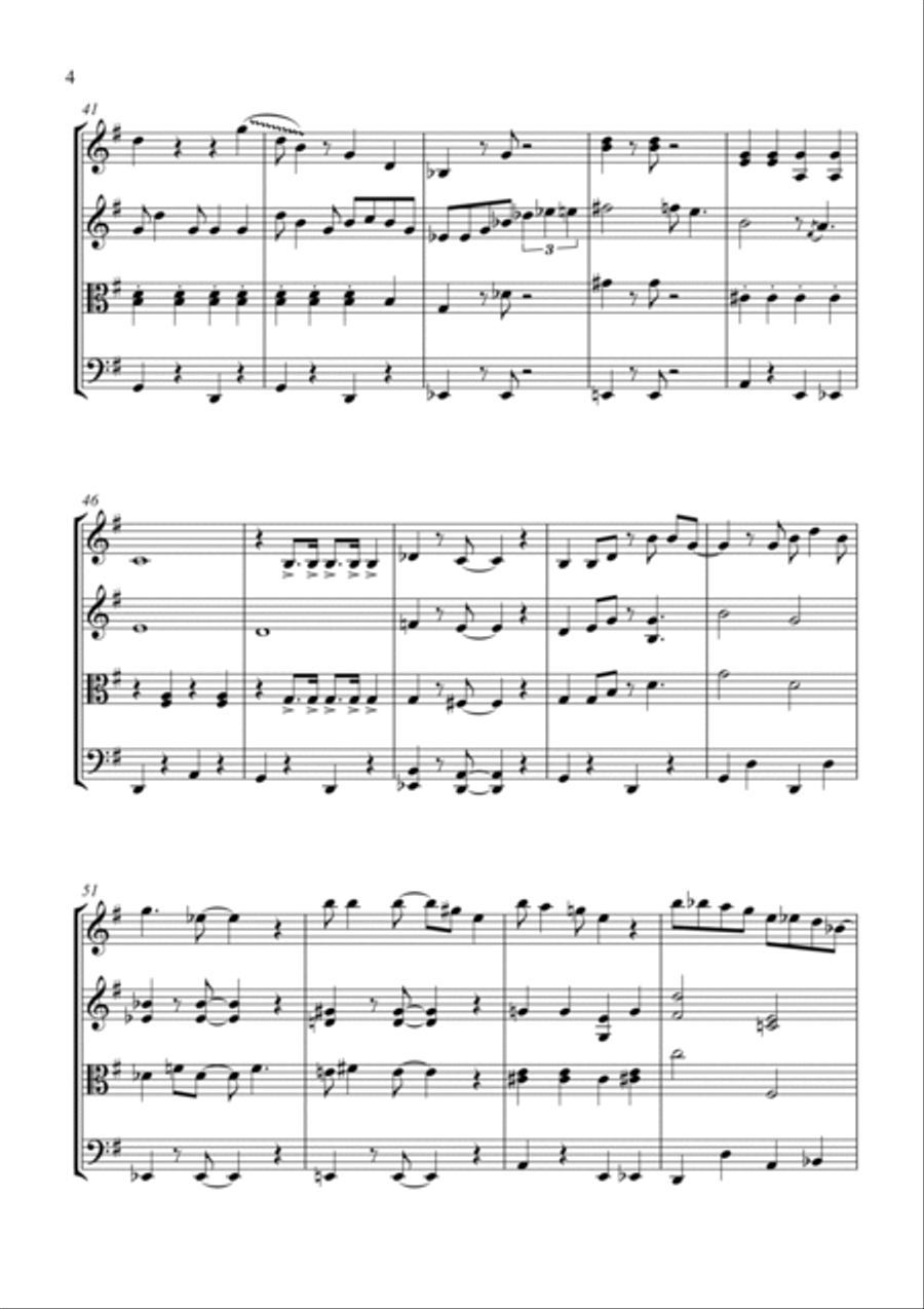 Honey Pie String Quartet scores gallery preview page 4