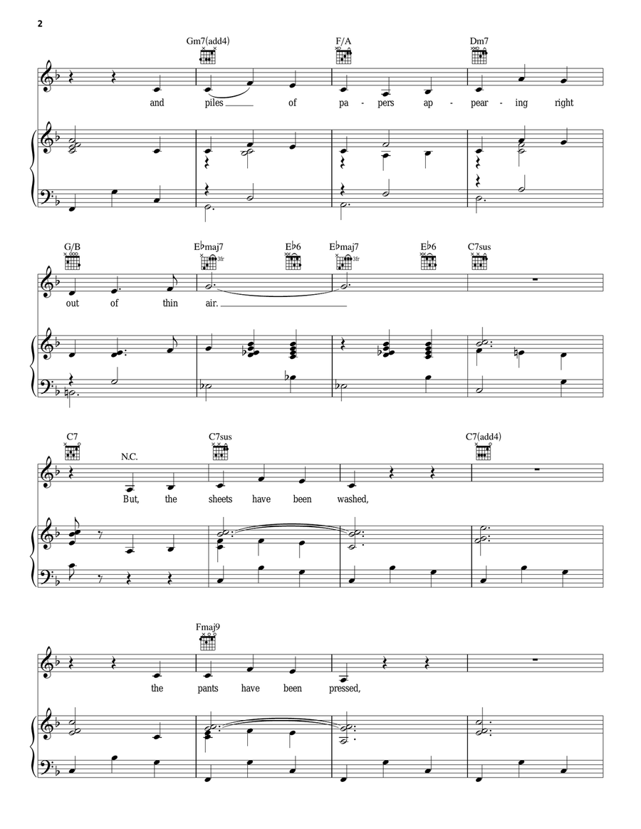 What A Mother Does What A Mother Does Piano, Vocal, Guitar scores gallery preview page 2
